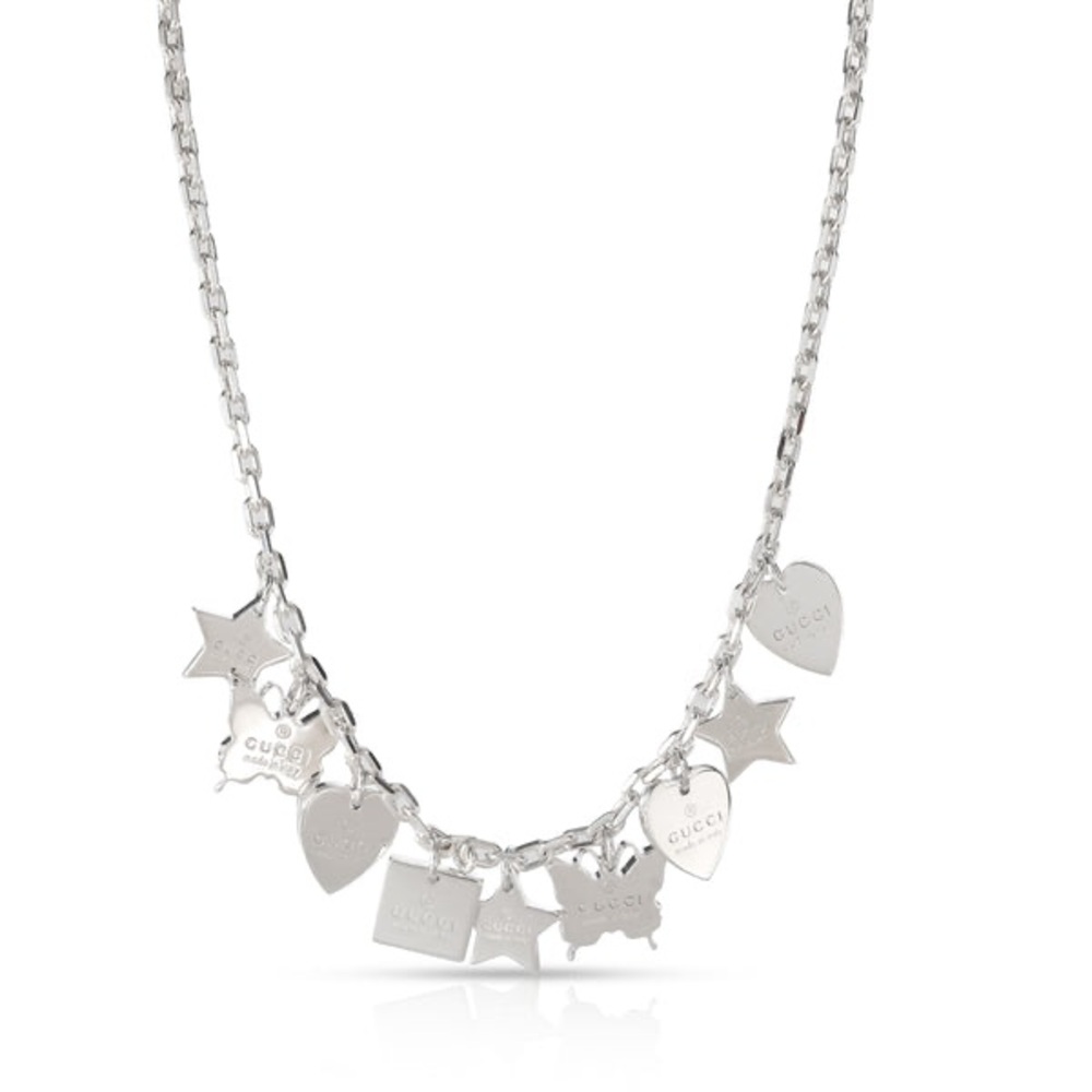 Gucci Trademark Stars Butterfly Hearts Charm Necklace